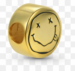 Smiley Face Engravable Charm 18k Gold Plated Bead Sterling Silver - Happy Emoji,Gold Star Emoticon