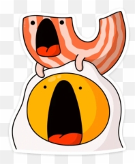 Telegram Sticker From Pack Emoji,Bacon And Eggs Emoji