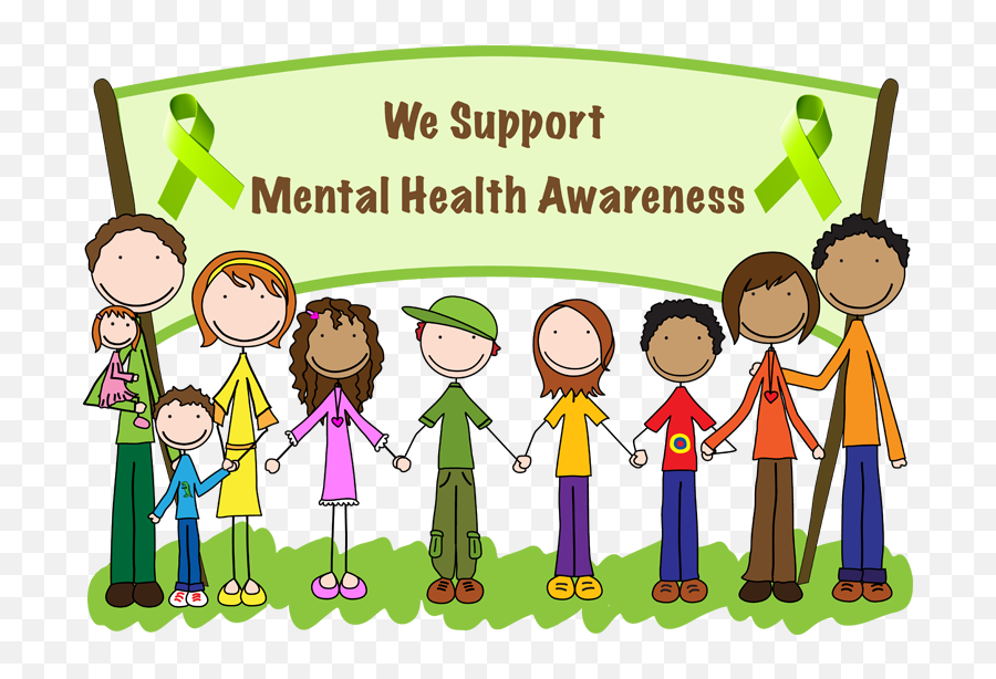Crazy Clipart Mental Illness Crazy Mental Illness - We Support Mental Health Awareness Emoji,Mental Health Emoji