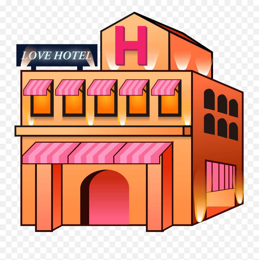 Love Hotel Emoji Clipart - Horizontal,Love Hotel Emoji