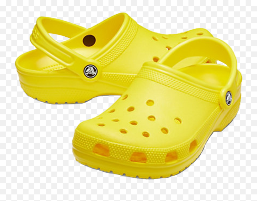 Crocs Yellowcrocs Yellow Sticker - Crocs Png Emoji,Toddler Emoji Slippers