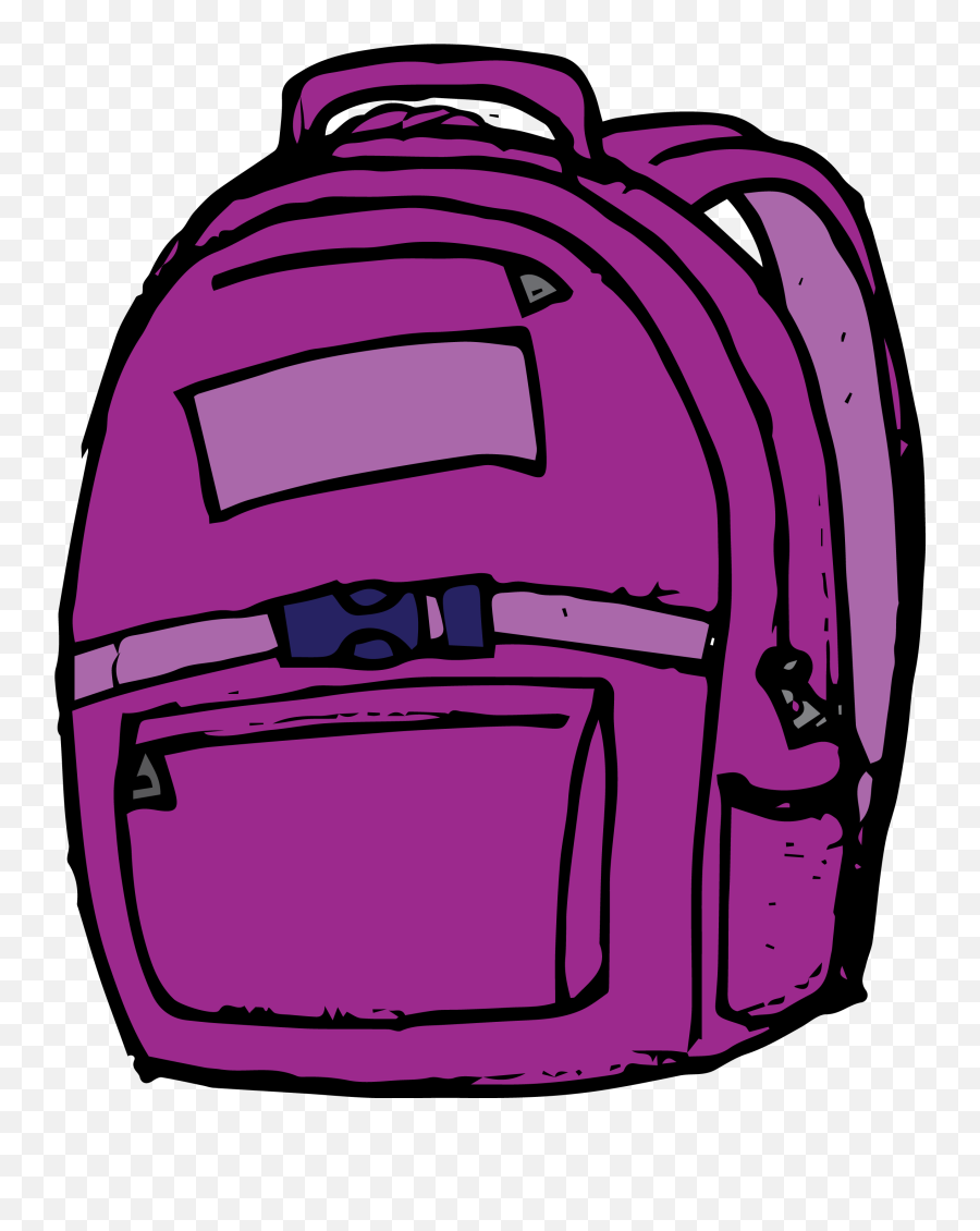 Clipart Homework Backpack Clipart Homework Backpack - Purple School Bag Clipart Emoji,Emoji Backpacks For School