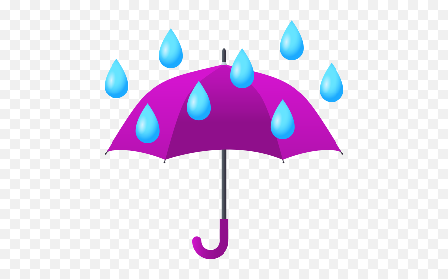 Emoji Umbrella With Raindrops - Umbrella With Rain Drops Emoji,Rain Emoji
