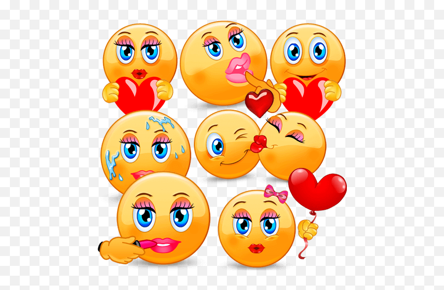 Flirty Emoji Stickers - Happy,Flirty Emoji