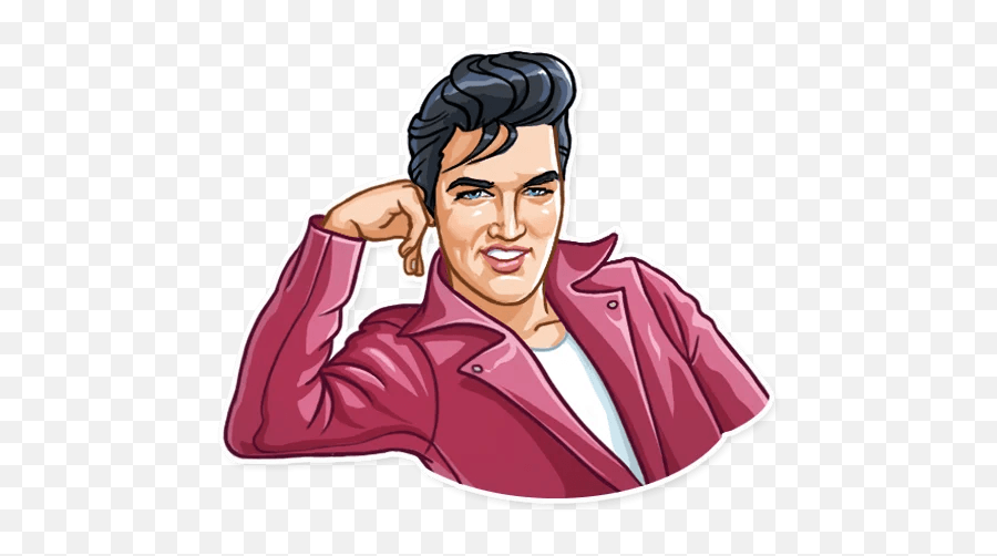 Elvis Presley - Elvis Presley Sticker Telegram Emoji,Elvis Emoji