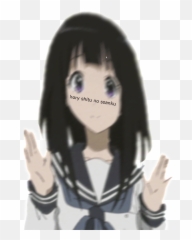 Anime Animegirl Hyouka Sticker By Boofus - Gif Anime Girl Emoji,Anime Girl Meme Emojis