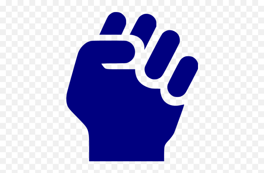 Navy Blue Clenched Fist Icon - Green Fist Icon Emoji,Emoticons Punch Fist