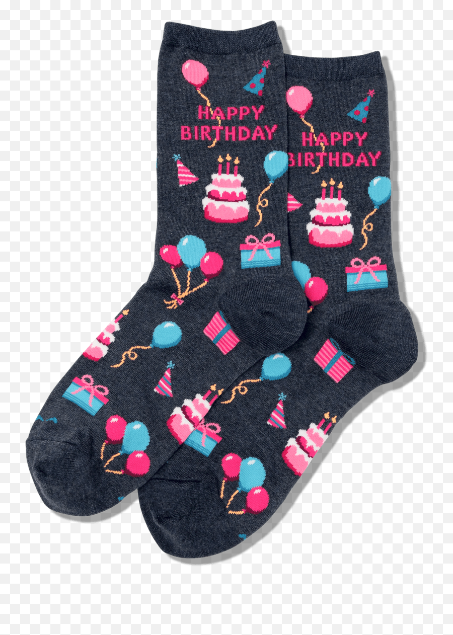 Womens Happy Birthday Crew Socks - Happy Birthday Bunte Socken Emoji,Happy Birthday Emojis For Email