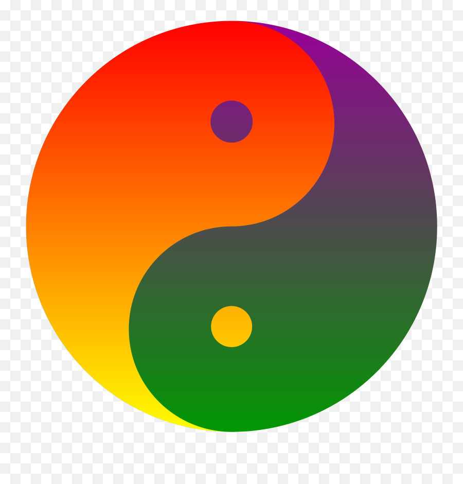 Field Clipart Rainbow Field Rainbow - Ying Yang Sign Color Emoji,Yin Yang Emoticon