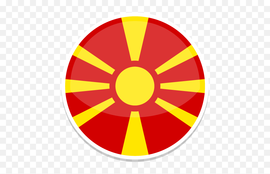 Macedonia Icon Round World Flags Iconset Custom Icon Design - Bandera Macedonia Emoji,Uk Flag, Show, And Ball Emoji