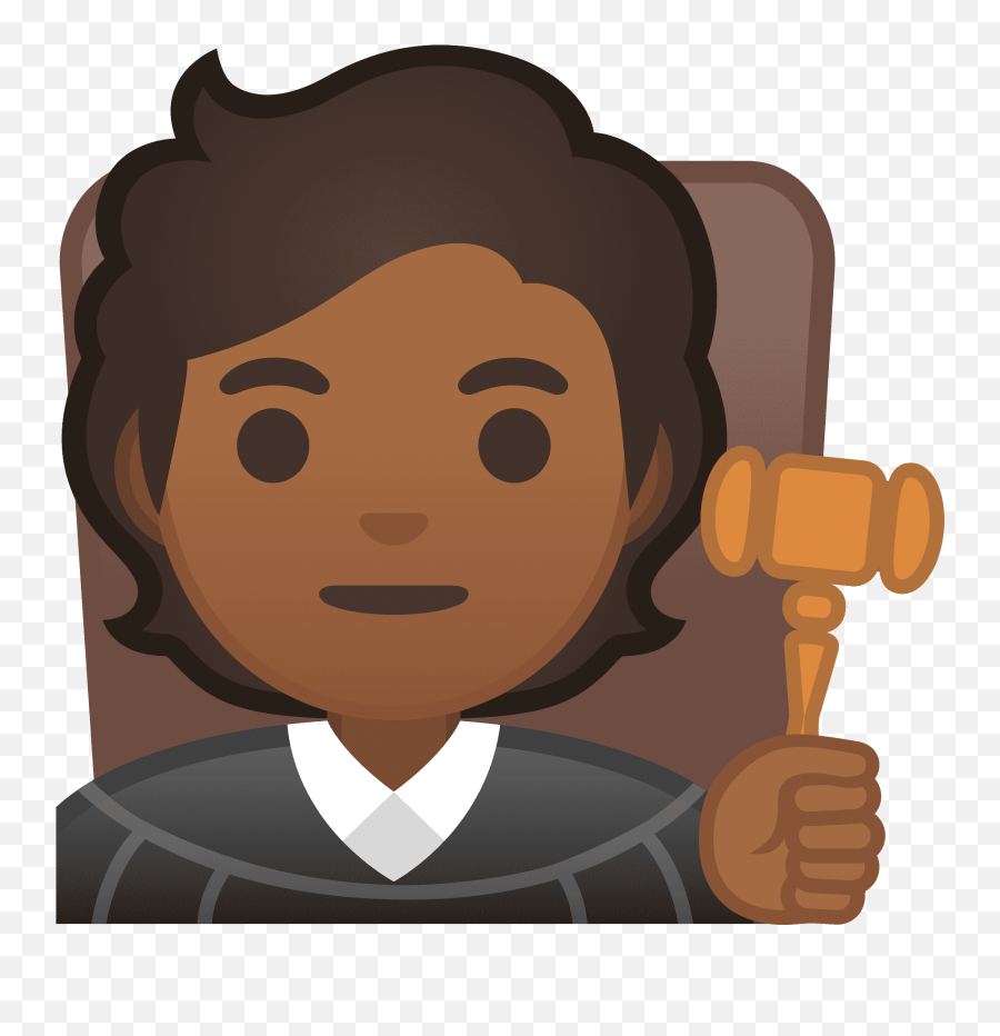 Judge Emoji Clipart - Black Male Judge Emoji,Woman Emoticon Imange