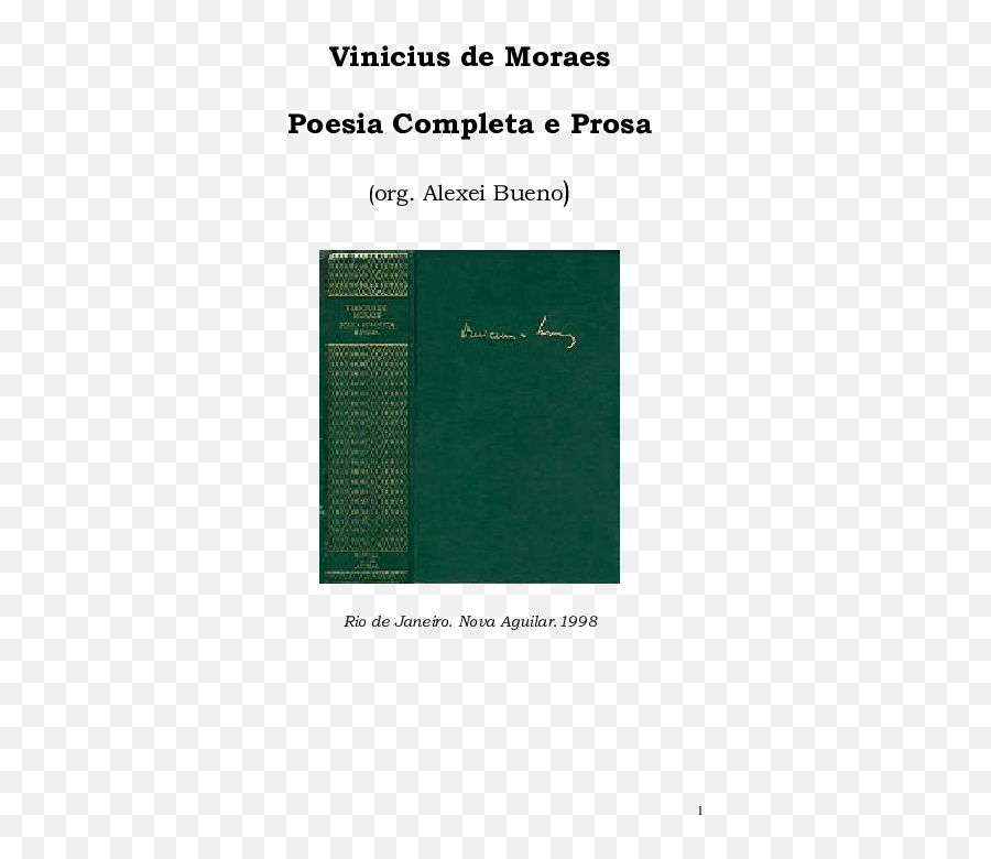 Pdf Vinicius De Moraes Poesia Completa E Prosa Guimaraes - Vertical Emoji,Facebook Emoticon Triste Mascara Mas Chorando