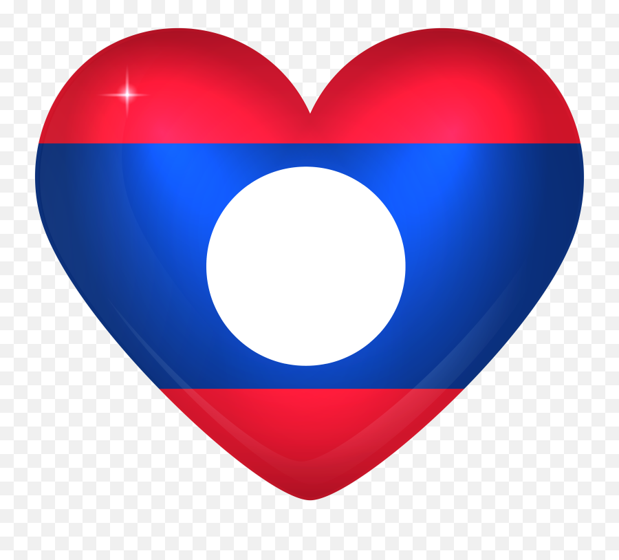 Free Png Download Laos Large Heart Flag Clipart Png Emoji,American Flag In Snapchat Emojis