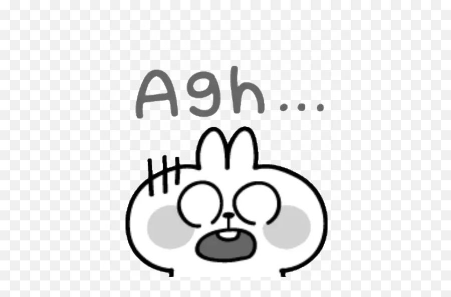 Spoiled Rabbit Emoji With Word 2 Sticker Pack - Stickers Cloud,Emoji Number 2