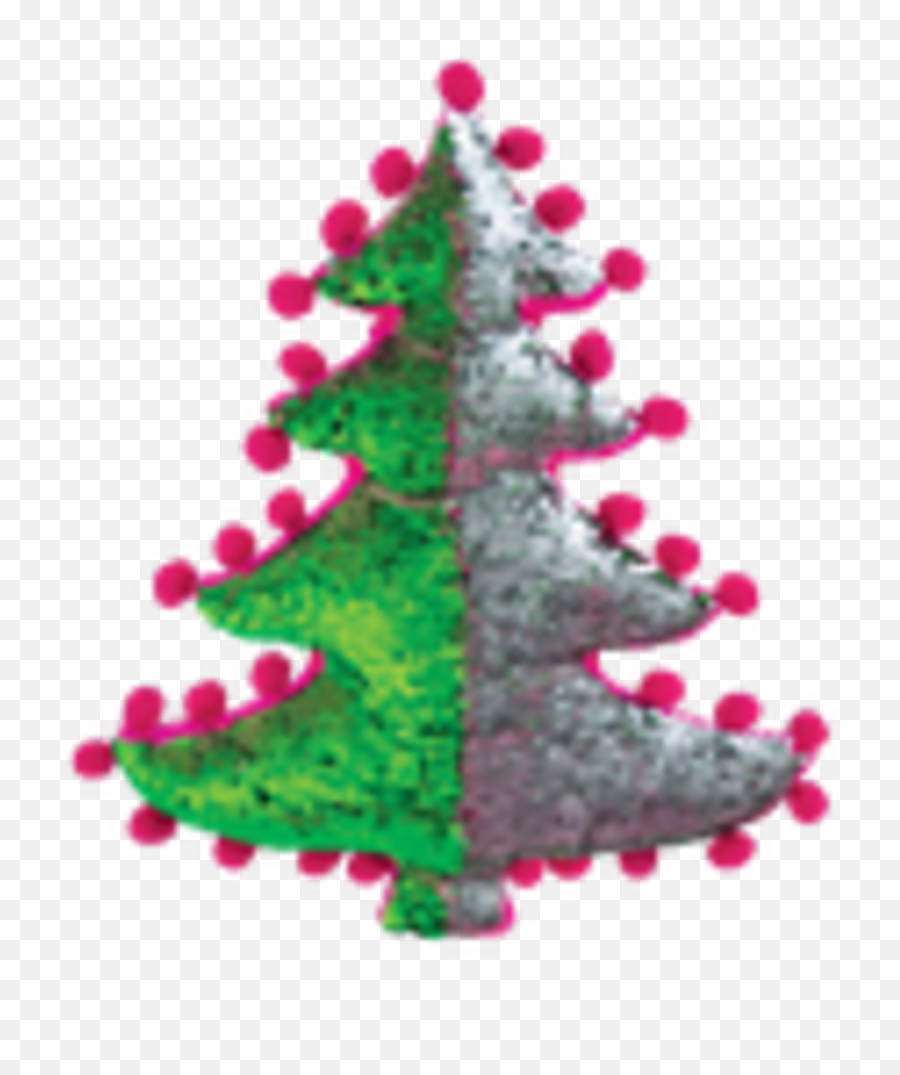Iscream Christmas Tree Reversible Sequin Pillow Emoji,Pillow Emoji