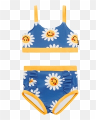 Rock Your Kid Little Daisy Bikini Set Floral Emoji,Bobux Emoji
