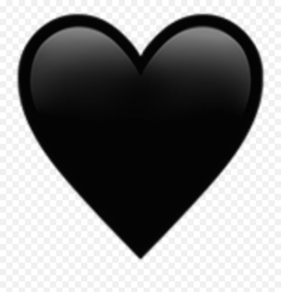 Black Heartemoji Sticker - Solid,Dark Heart Emoji