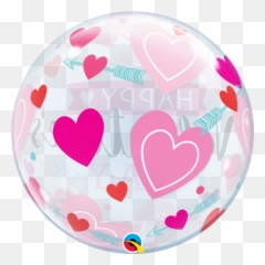 Valentines Day Pink Hearts Arrow - Girly Emoji,Pink Heart Emoji Balloons