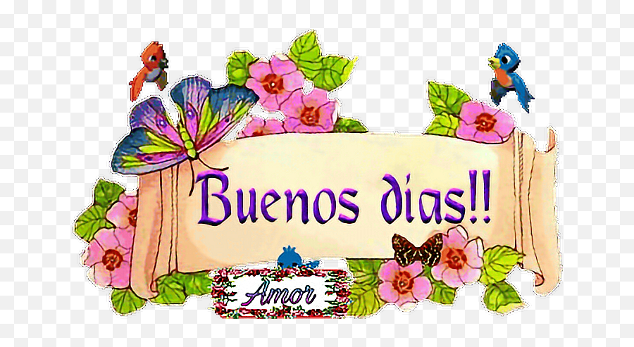 Buenos Dias Amor Sticker By Ana Paola - Floral Emoji,Buenos Dias Emoji