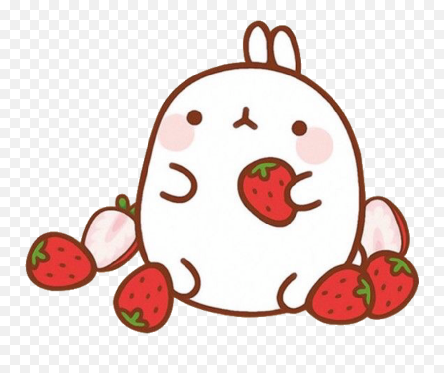 The Most Edited - Molang With Strawberry Png Emoji,Molang Emoji