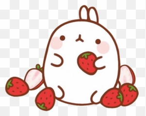 The Most Edited - Molang With Strawberry Png Emoji,Molang Emoji