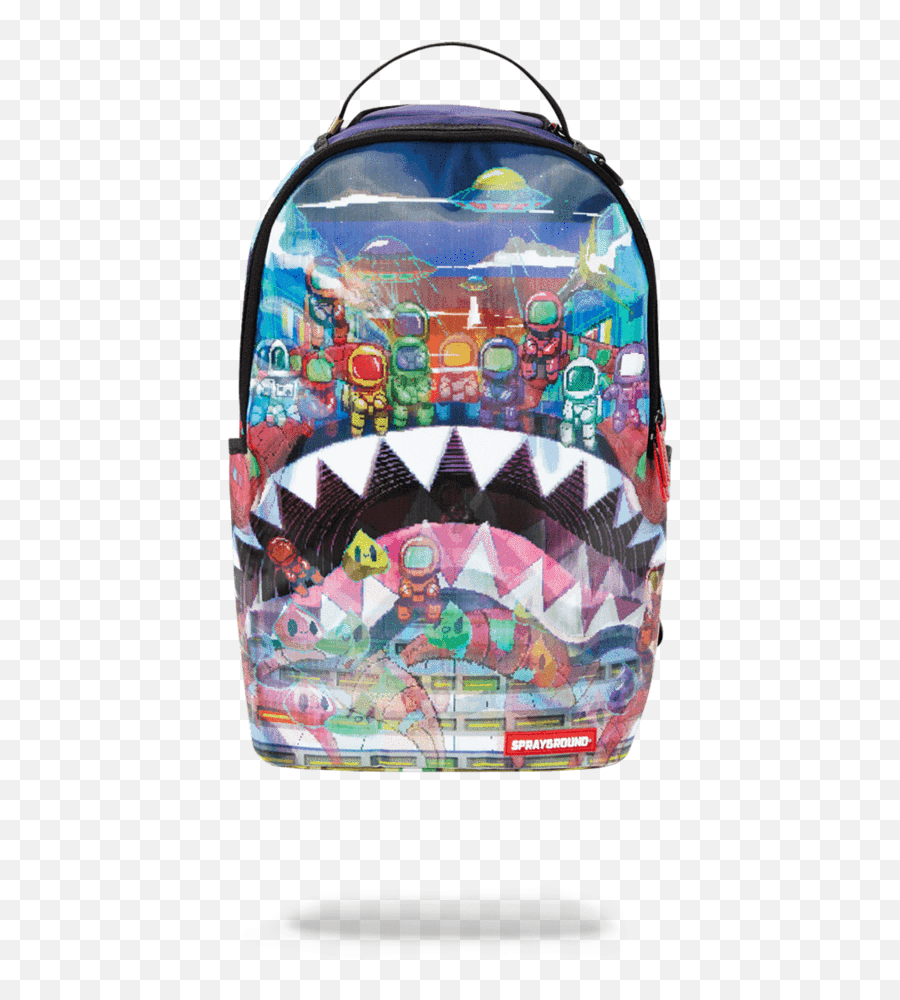 Sprayground Hologram Shark Backpack - Sprayground Land Of Astro Sharks Emoji,Emoji Backpack Amazon