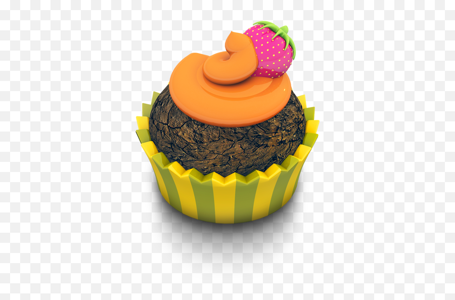 Chocolate Orange Cupcake Icon - Png Cupcakes Emoji,Cupcake Emoji Hearts