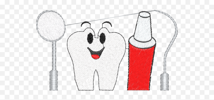 Matriz De Bordado Dentista 2 - Happy Emoji,Emoticons De.mergulhador