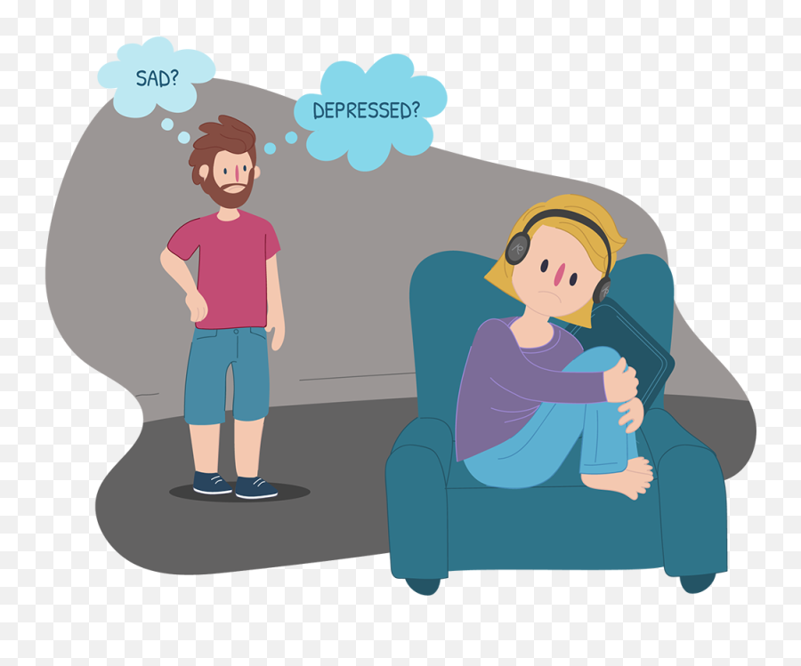 Depression In Kids And Teens - Depression Kids Emoji,Dad Explain Emotion To Daughter