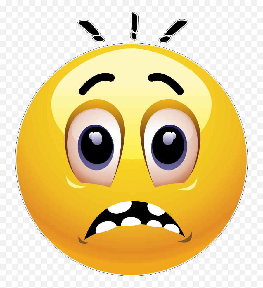 Scared Emoji Decal - Smiley Characters,Scared Emoji
