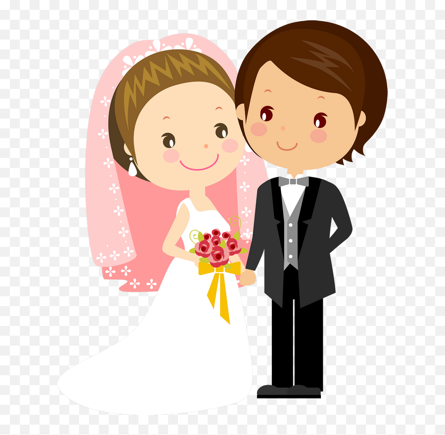 Imágenes De Novios En Caricatura Oh My Bodas - Couple Wedding Clipart Cartoon Emoji,Imagenes De Emojis De Parejas