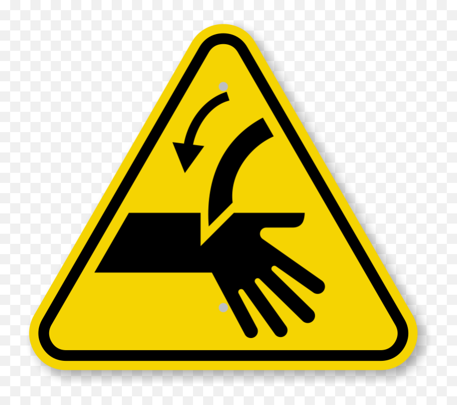 Iso Cutting Of Fingers Curved Blade Symbol Sign - Cut Cutting Warning Sign Emoji,Caution Emoji