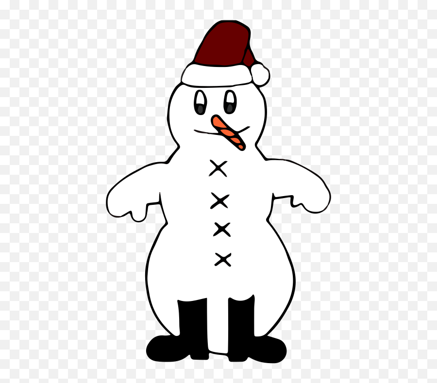 Snowman Wearing Christmas Hat And Shoe Clipart Free Svg File - Fictional Character Emoji,Christmas Emoji For Email