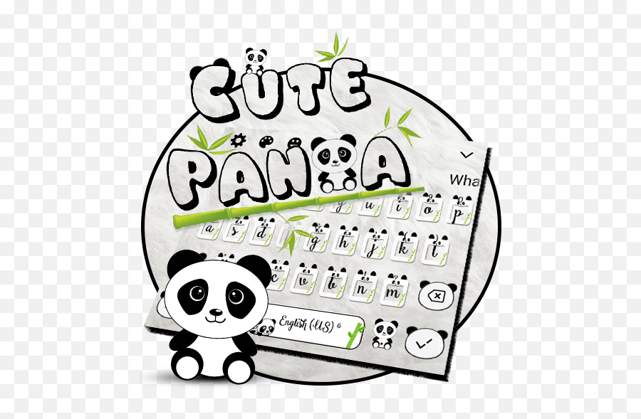 Cute Panda Keyboard Lietotnes - Barangay Emoji,Gadu Gadu 9 Emoticon
