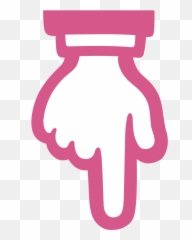 Finger Clipart Middle Finger Emoji - Finger Pointing Down Png,Fingers Crossed Emoji