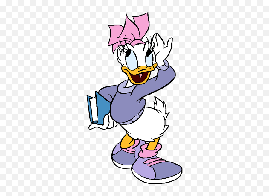 Disney Goofy Clip Art - Shefalitayal Daisy Duck With Book Emoji,Donald Duck Emoji Download