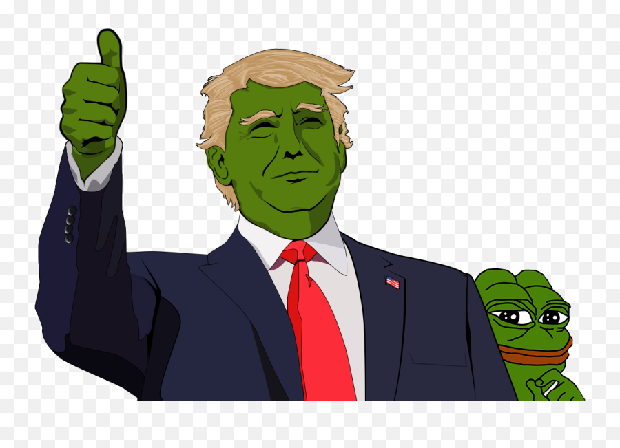 Trump Png - Politically Incorrect Thread Donald Trump Pepe The Frog Emoji,Frog And Coffee Emoji