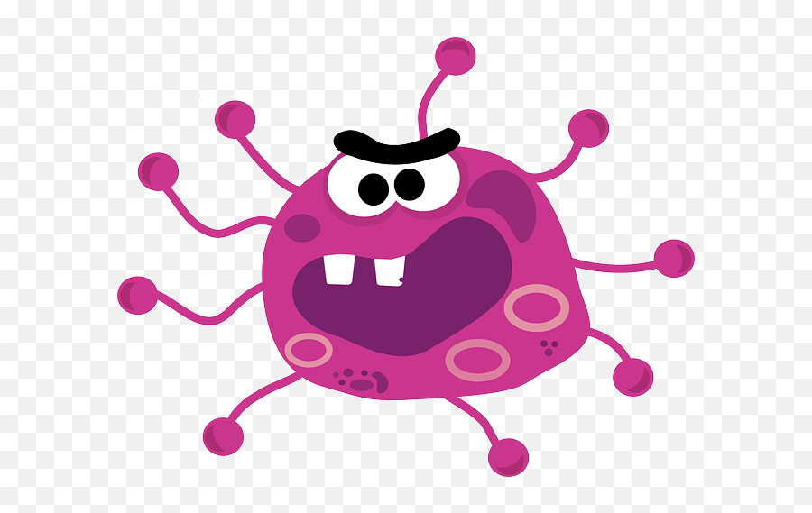 Computer Virus Vs Biological Virus - Microbe Clipart Emoji,Do Emojis Carry Trojans