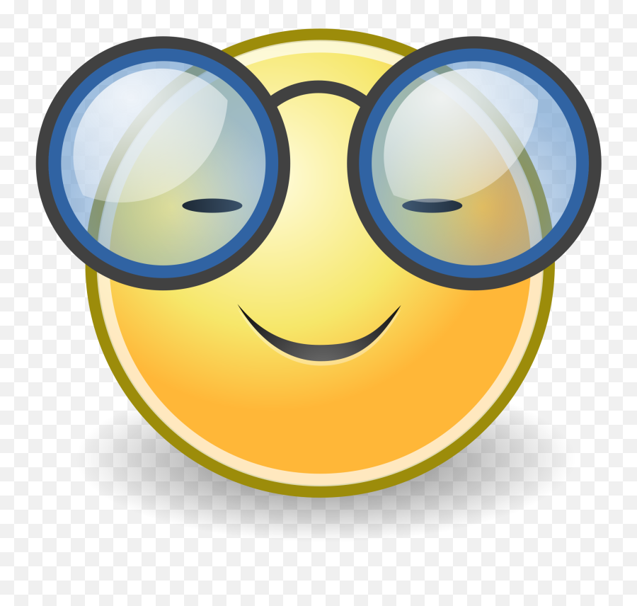 Download Hd Happy Nerd Emoji - Eyes With Glasses Clip Art Smiley Face With Glasses,Rolling Eyes Emoji