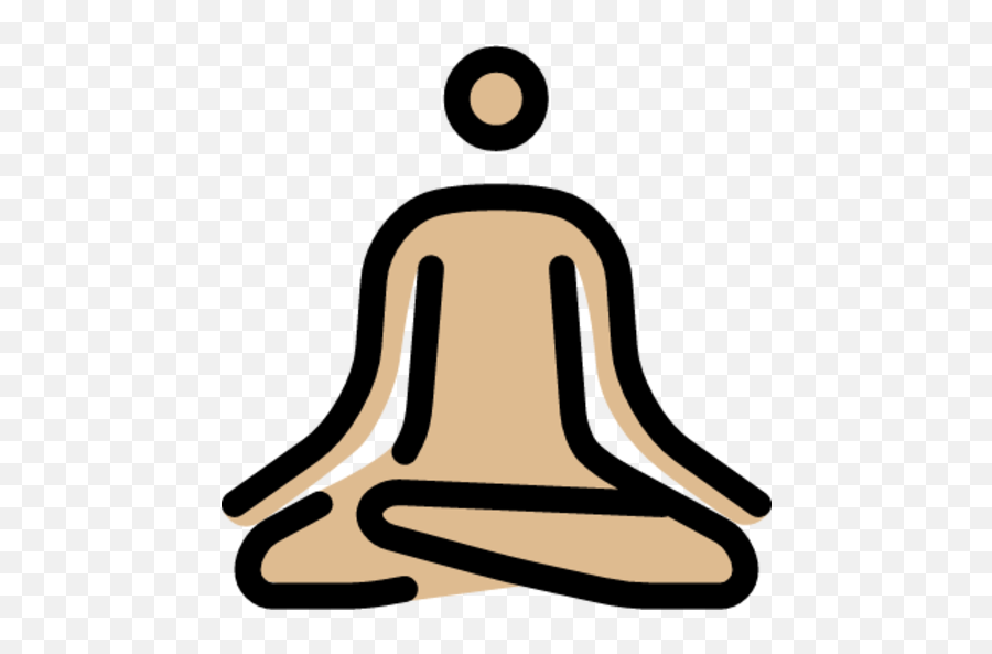 Person In Lotus Position Medium - Light Skin Tone Emoji,Dog Emoji Meditation