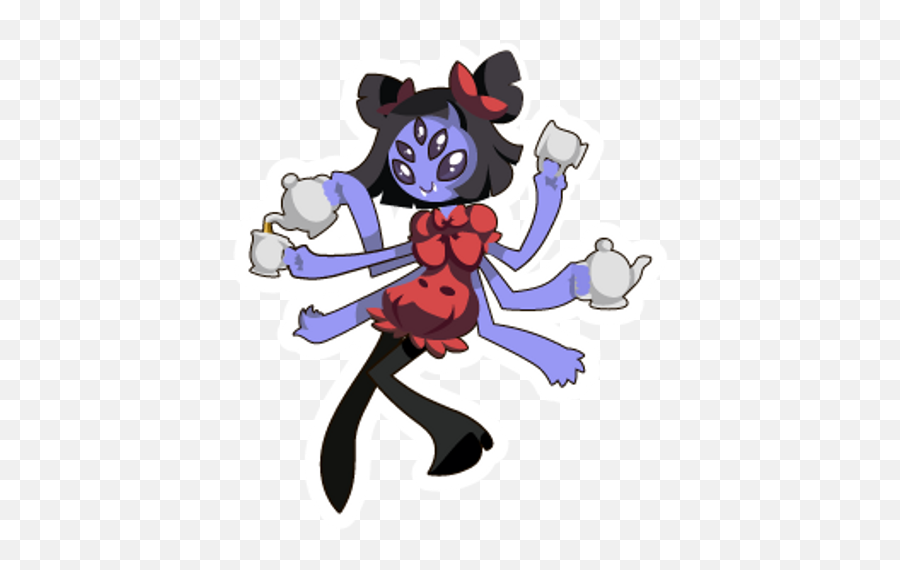 Undertale Tea Time With Muffet - Sticker Mania Emoji,Asreil Dremurr Emotions Undertale