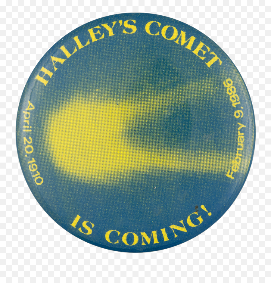 Halleyu0027s Comet Is Coming Pin - Back Button 1986 Collectibles Emoji,Bachelorette Party Emojis