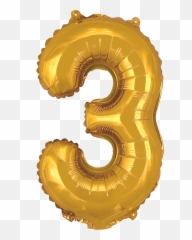 Shop Gold 16 Tall Letter And Number Balloons - Instaballoons Emoji,Emoji Number 3