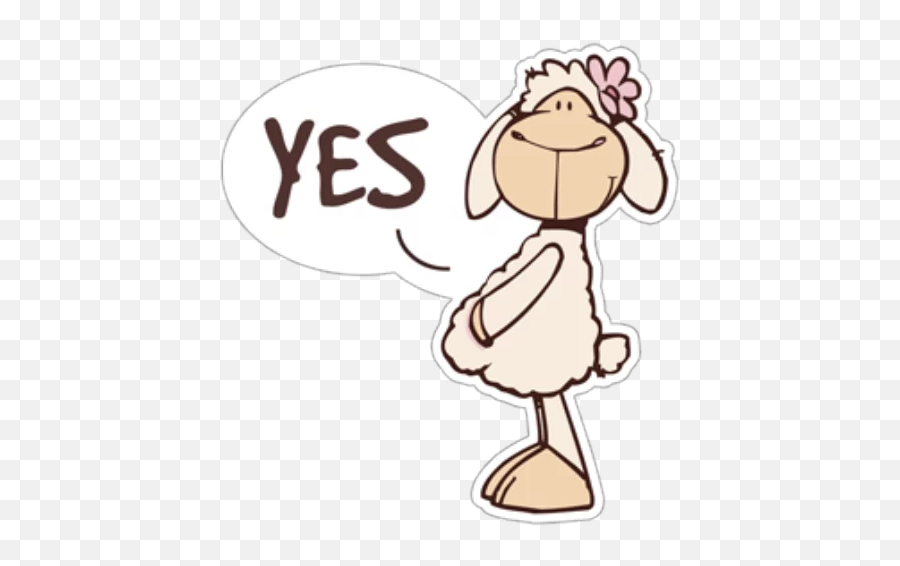 Telegram Sticker From Collection Cute Sheep Emoji,Cute Lamb Emoji