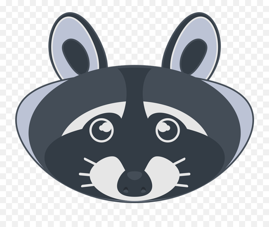 Raccoon Gray Blue - Free Vector Graphic On Pixabay Emoji,Emoji Stars Gray