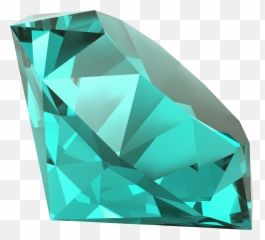 Teal Blue Green Diamond Sticker - Clipart Blue Diamonf Png Emoji,Jewel Emoji