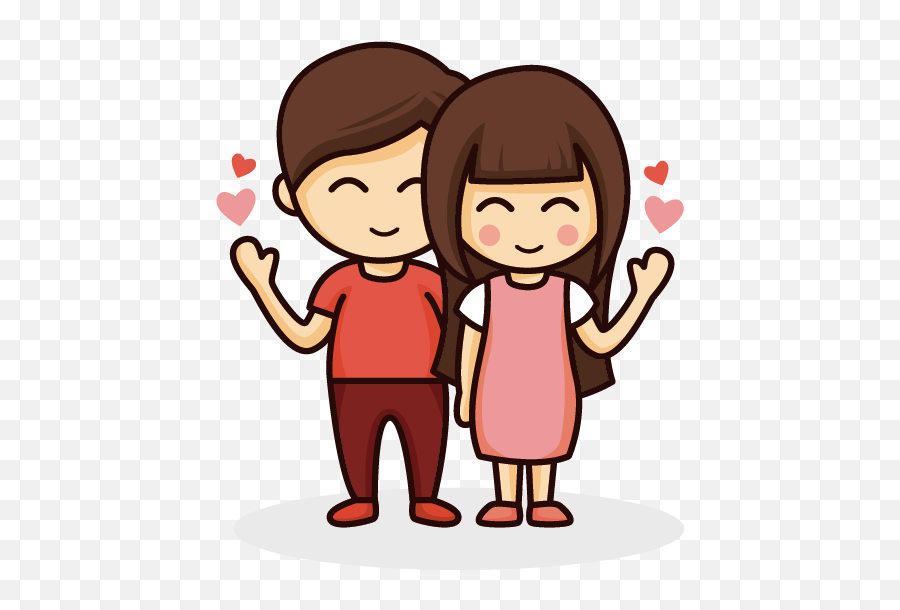 Drawing Cartoon Couple Love - Cartoon Couple Png Download Cartoon Love Couple Png Emoji,Couple Emoji Transparent