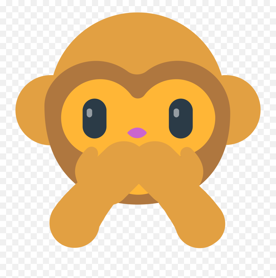 Speak - Noevil Monkey Id 11504 Emojicouk Mono Tapandose La Boca,Evil Emoji