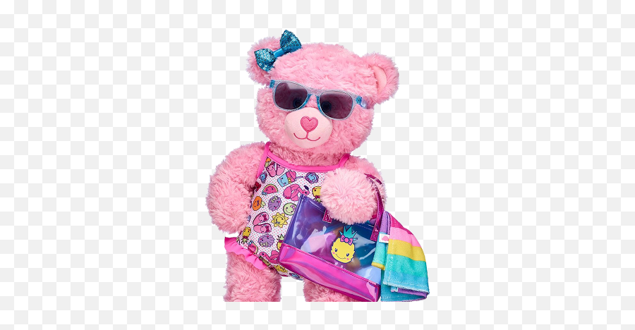 Build A Bear Pink Cuddles Teddy Emoji,Peach Emoji Plush