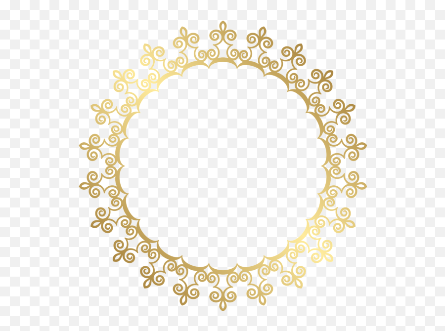 Gold Circular Decor Stylish Sticker By Xxxggxxx - Transparent Background Border Circular Emoji,Transparent Xxx Food Emojis